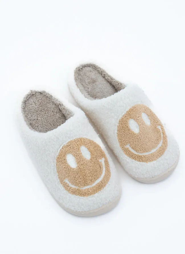 Tan and White Smiley Slippers sold by Pink Lily product image thumbnail 3