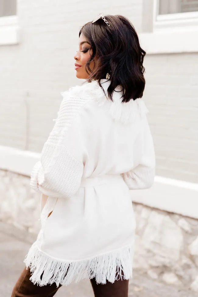 Break You Down Cream Fringe Cardigan FINAL SALE sold by Pink Lily product image thumbnail 4