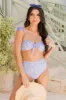 Summer Bliss Lilac Floral High Rise Bikini Bottoms FINAL SALE sold by Pink Lily