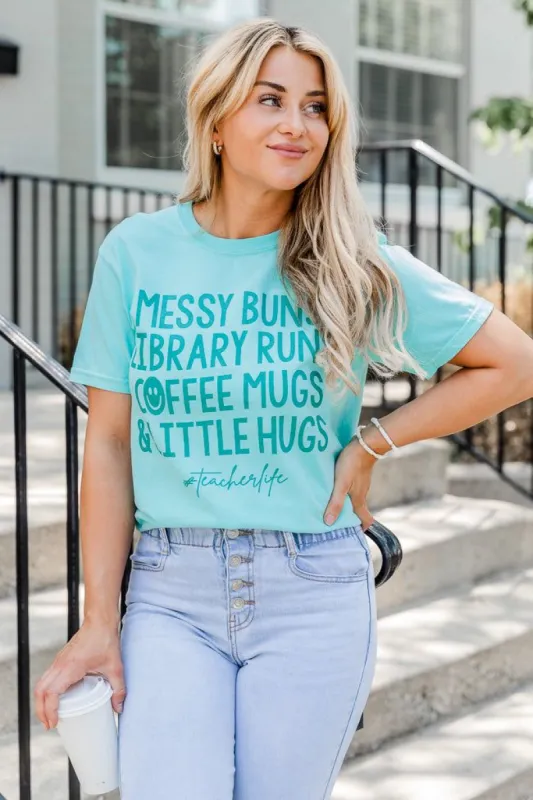 Teacher Life Chalky Mint Graphic Tee sold by Pink Lily