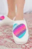Striped Heart Slippers FINAL SALE sold by Pink Lily