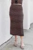 A Little Extra Black And Brown Striped Crochet Midi Skirt FINAL SALE sold by Pink Lily