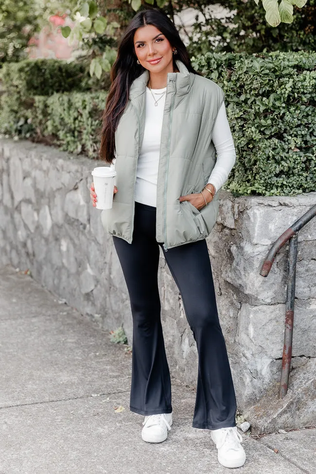 My Eyes On You Olive Oversized Puffer Vest FINAL SALE sold by Pink Lily product image thumbnail 2