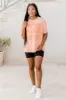 Mama Checkered Daisy Coral Oversized Graphic Tee sold by Pink Lily