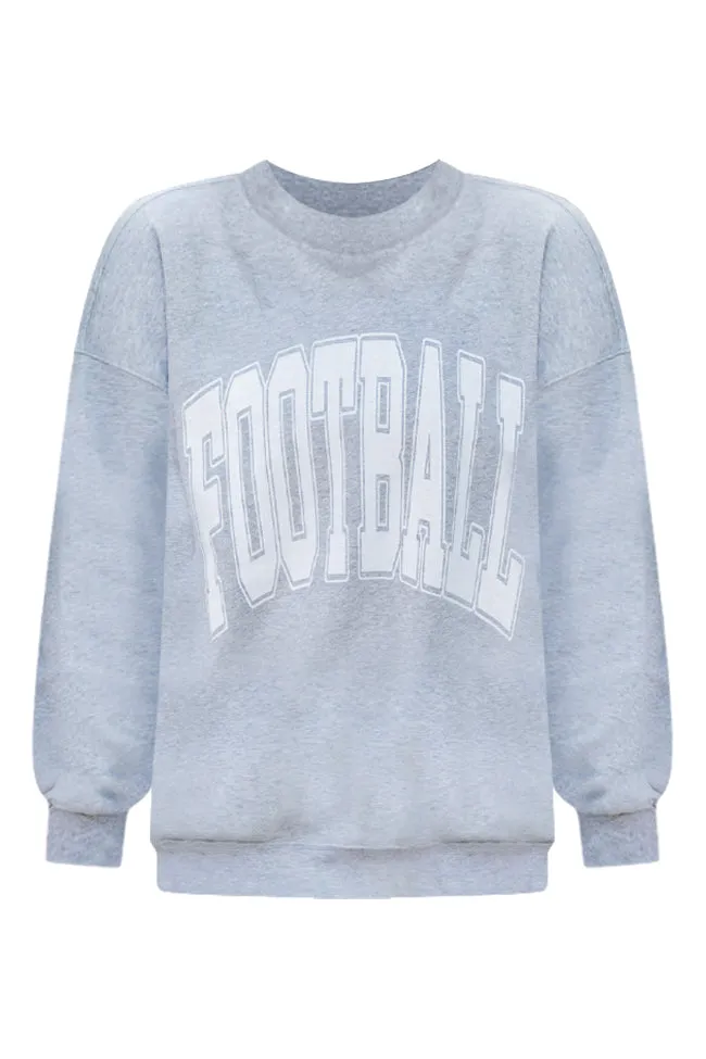 Football Block Grey Graphic Sweatshirt SALE sold by Pink Lily product image thumbnail 4