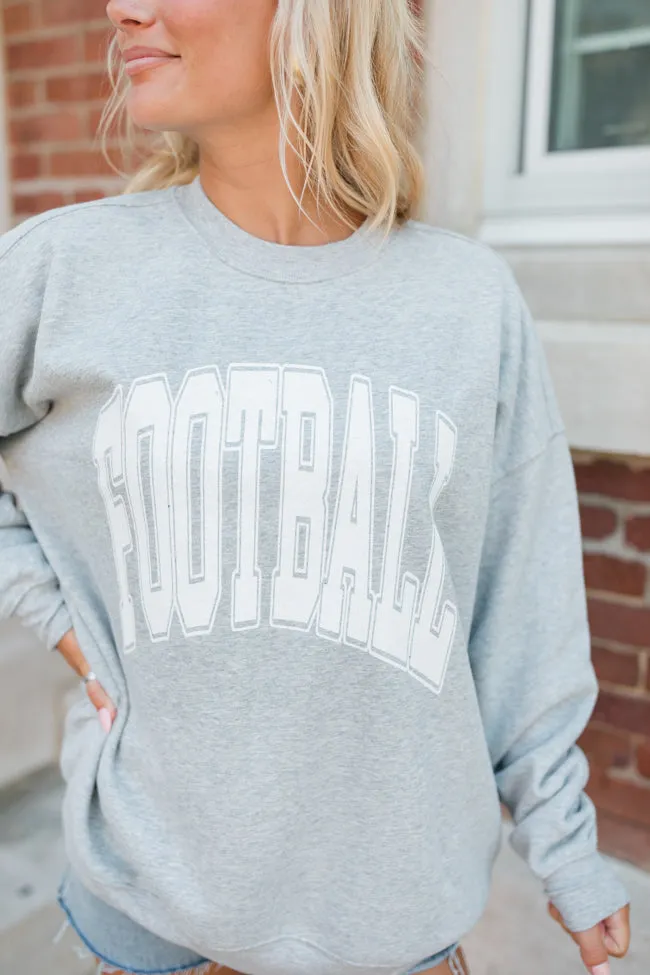 Football Block Grey Graphic Sweatshirt SALE sold by Pink Lily product image thumbnail 3
