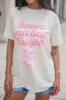 Support Your Local Cowgirls Ivory Oversized Graphic Tee sold by Pink Lily