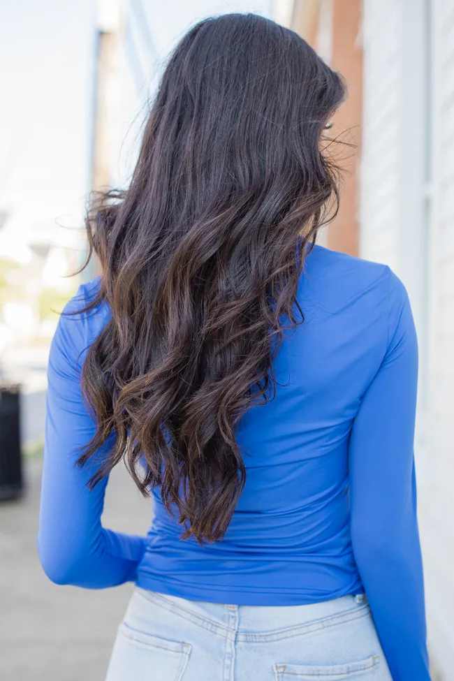 A Lovely Life Blue Fitted Long Sleeve Layering Tee sold by Pink Lily product image thumbnail 5