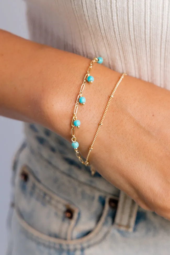 Turquoise Beaded Bracelet sold by Pink Lily