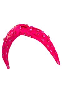 Hot Pink Rhinestone Headband sold by Pink Lily