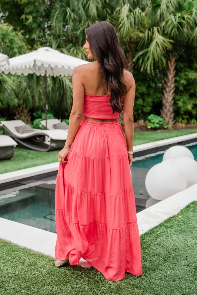 Summer Loving Strapless Red Crop Top And Skirt Set sold by Pink Lily product image thumbnail 4