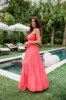 Summer Loving Strapless Red Crop Top And Skirt Set sold by Pink Lily