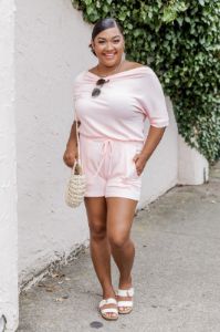 Truthfully Trendy Pink Romper FINAL SALE sold by Pink Lily