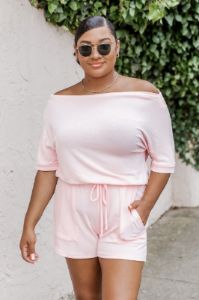 Truthfully Trendy Pink Romper FINAL SALE sold by Pink Lily