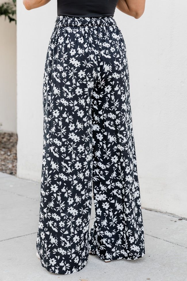 Gotta Have It Black Floral Tie Waist Pants sold by Pink Lily product image thumbnail 3