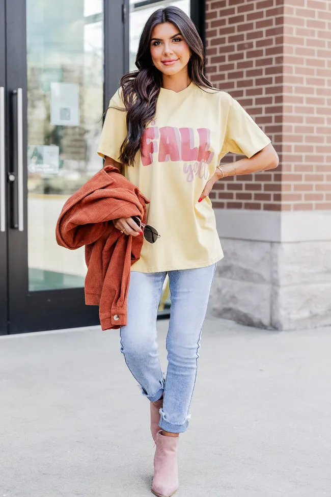 It's Fall Y'all Mustard Oversized Graphic Tee sold by Pink Lily product image thumbnail 2