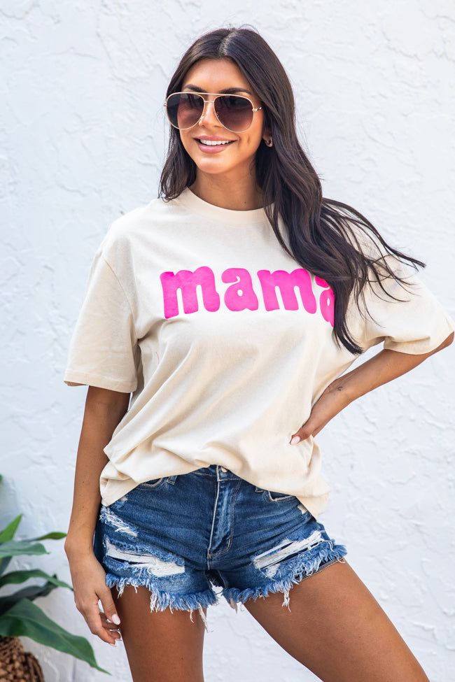 Mama Ivory Oversized Graphic Tee sold by Pink Lily product image thumbnail 3