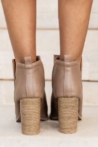 Beth Taupe Booties FINAL SALE sold by Pink Lily