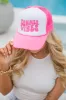 Summer Vibes Pink And White Trucker Hat sold by Pink Lily