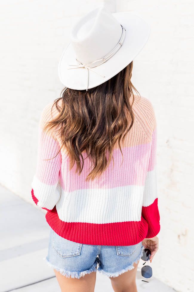 Inspire My Ideas Colorblock Pink Sweater FINAL SALE sold by Pink Lily product image thumbnail 7