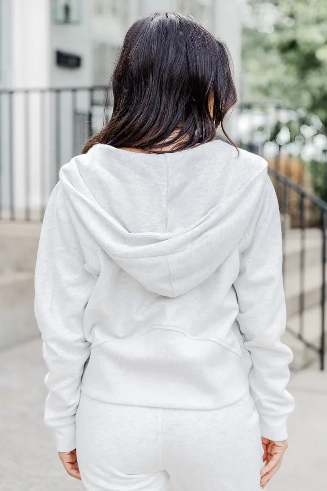 Making It Look Easy Grey Ribbed Shoulder Quarter Zip Pullover FINAL SALE sold by Pink Lily product image thumbnail 5