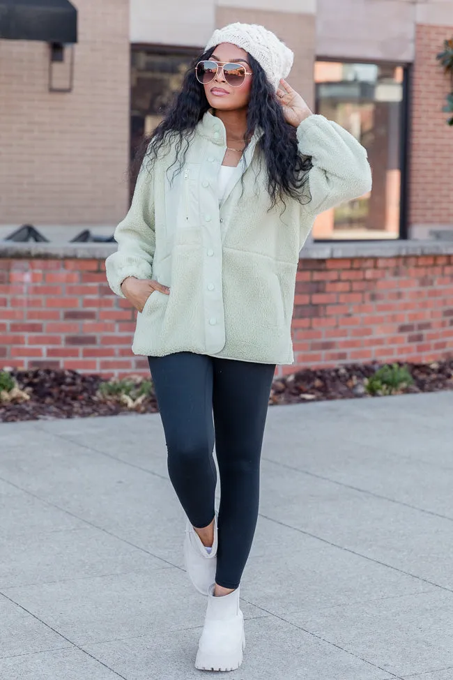 Making Time For Me Lime Sherpa Jacket FINAL SALE sold by Pink Lily product image thumbnail 2