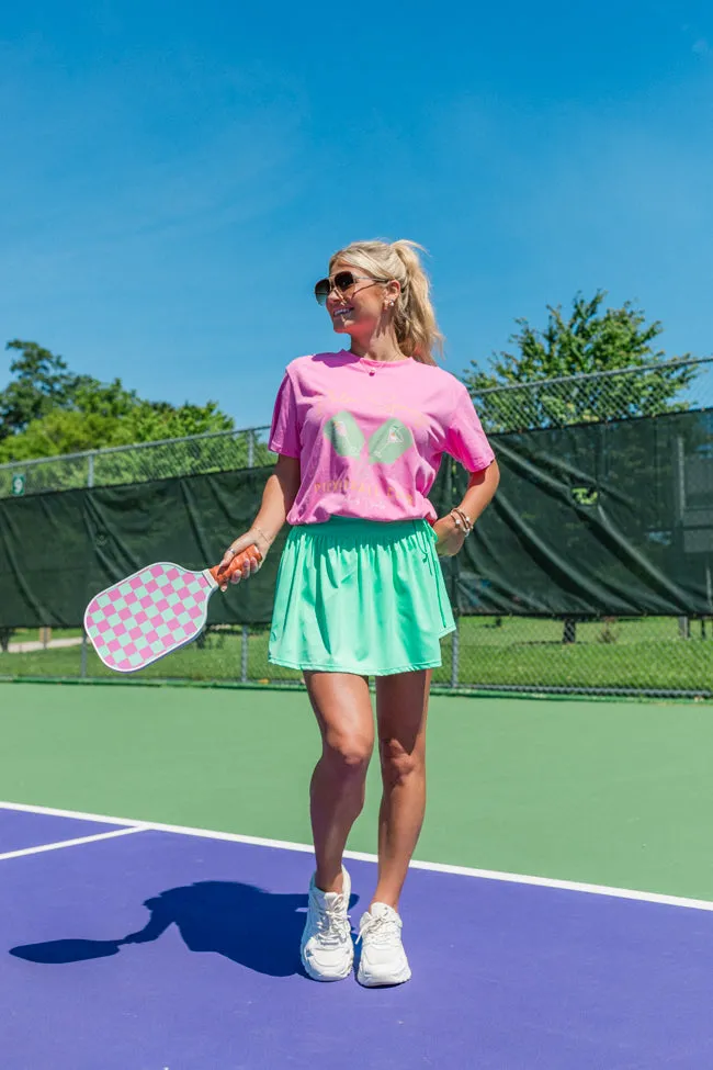 Palm Springs Pickleball Club Hot Pink Oversized Graphic Tee sold by Pink Lily product image thumbnail 2