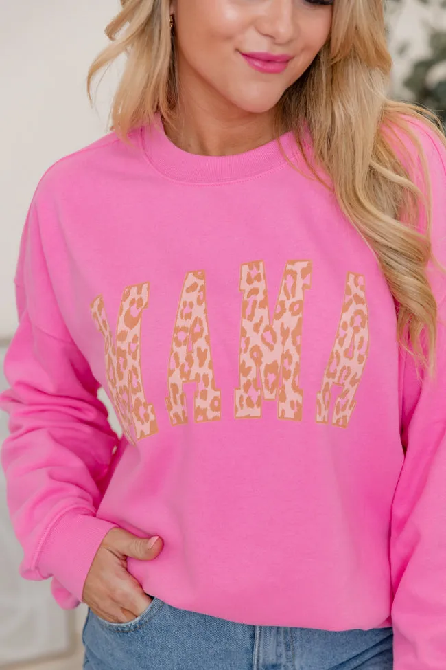 Mama Leopard Pink Graphic Sweatshirt sold by Pink Lily product image thumbnail 3