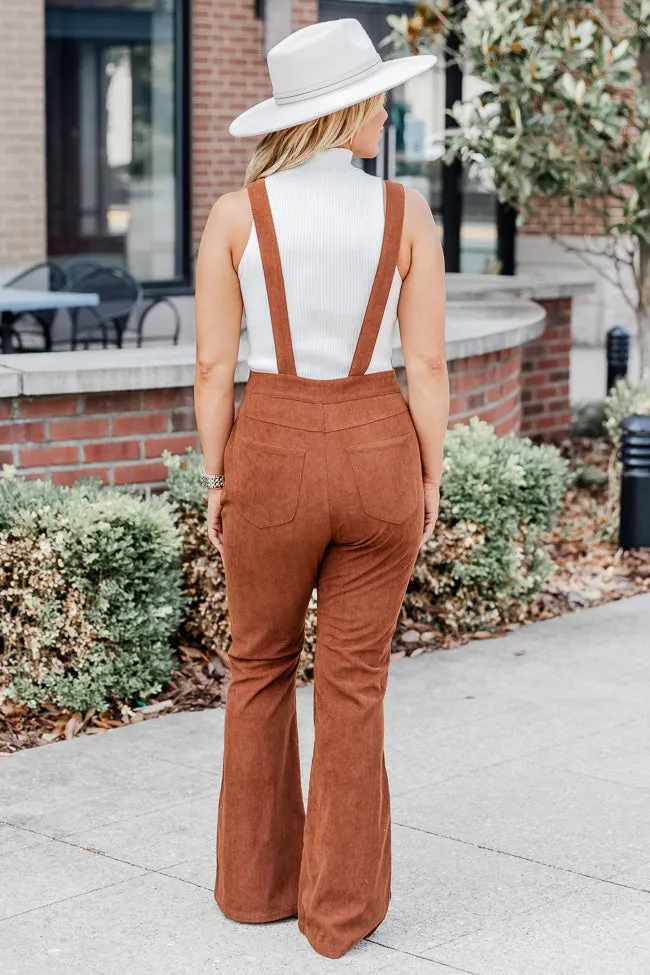 Perfect For You Brown Corded Zip Up Overalls FINAL SALE sold by Pink Lily product image thumbnail 5