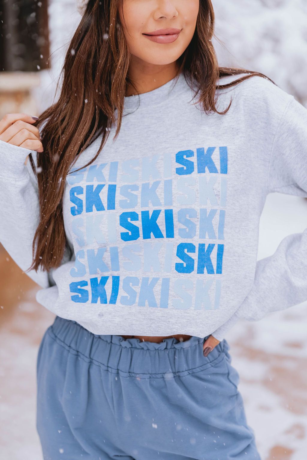 Ski Multi Ash Graphic Sweatshirt sold by Pink Lily product image thumbnail 3