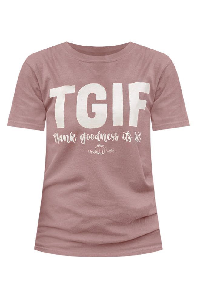 TGIF Mocha Oversized Graphic Tee sold by Pink Lily product image thumbnail 5