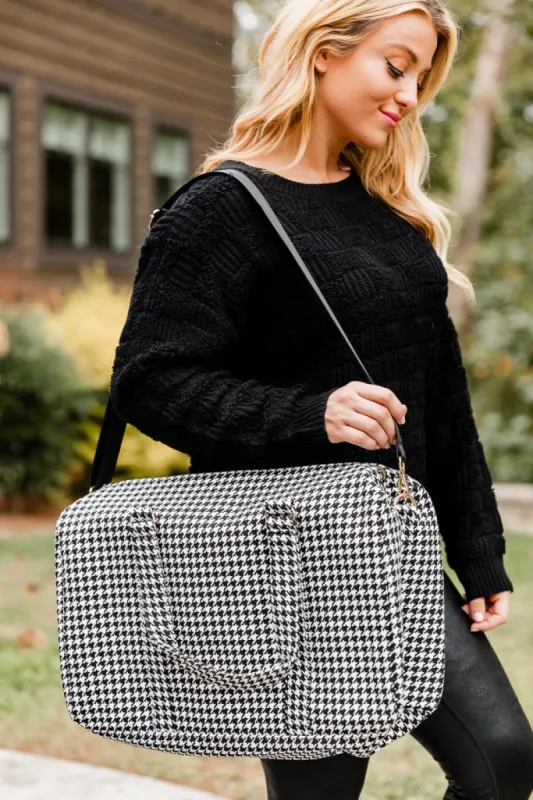 Houndstooth Duffle Bag FINAL SALE sold by Pink Lily