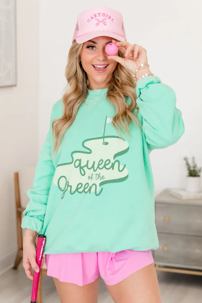 Queen Of The Green Lime Oversized Graphic Sweatshirt sold by Pink Lily product image thumbnail 4
