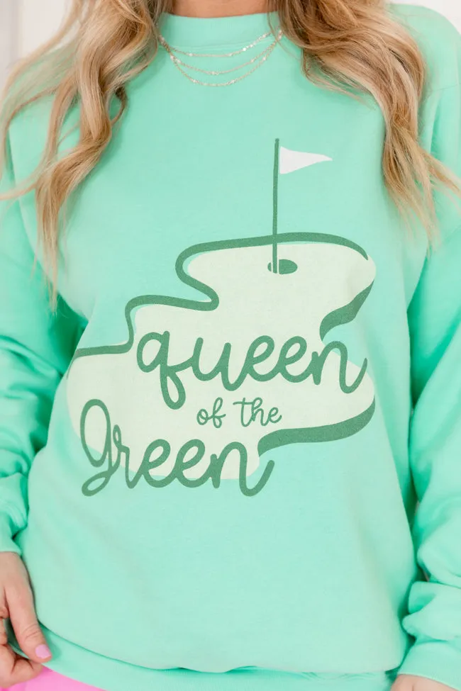 Queen Of The Green Lime Oversized Graphic Sweatshirt sold by Pink Lily product image thumbnail 3