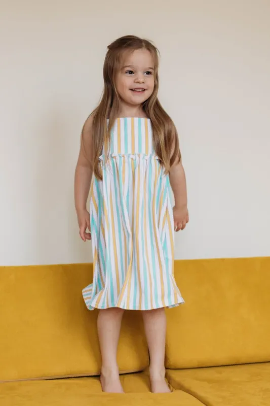 Guaranteed Dream Girls Multi Stripe Midi Dress FINAL SALE sold by Pink Lily