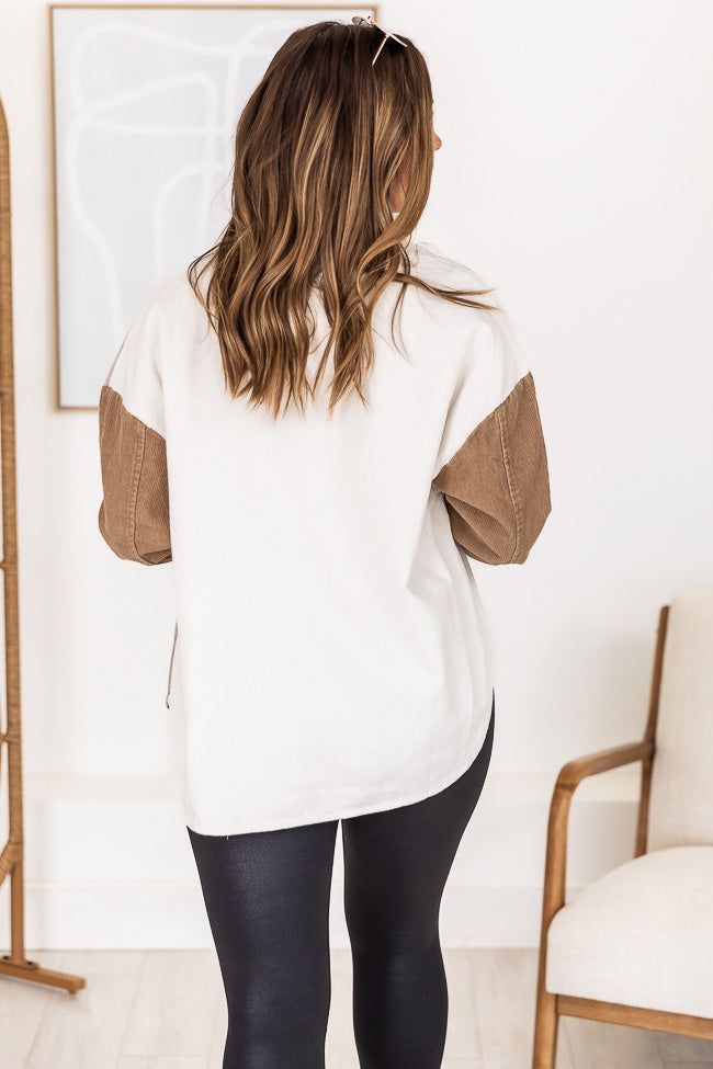 On The Way Brown Colorblock Corduroy Shacket sold by Pink Lily product image thumbnail 8