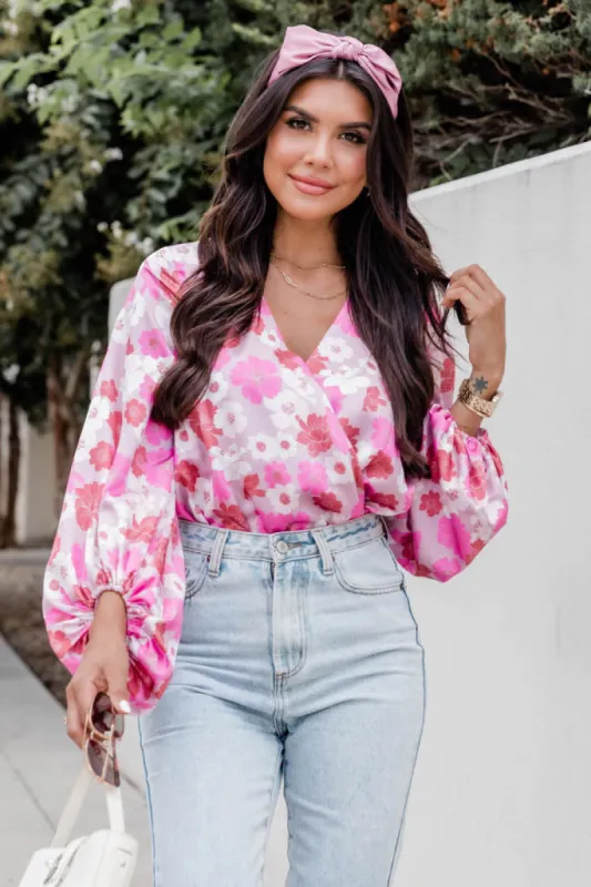 Sweet Perspective Mauve Satin Floral Bodysuit FINAL SALE sold by Pink Lily