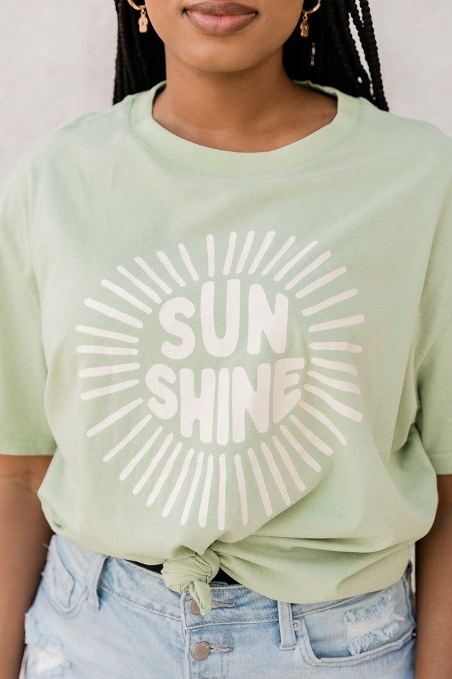 Sunshine Mint Oversized Graphic Tee sold by Pink Lily product image thumbnail 3