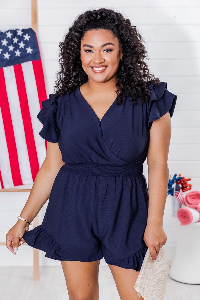 That One Summer Night Navy Romper FINAL SALE sold by Pink Lily product image thumbnail 6