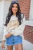Touchdown Light Tan Oversized Graphic Sweatshirt sold by Pink Lily