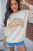 Touchdown Light Tan Oversized Graphic Sweatshirt sold by Pink Lily