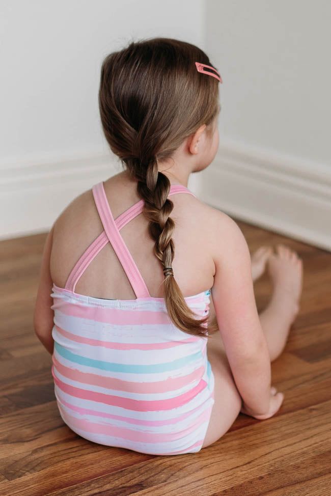 Clearwater Bay Girls Multi Stripe One Piece Swimsuit FINAL SALE sold by Pink Lily product image thumbnail 4