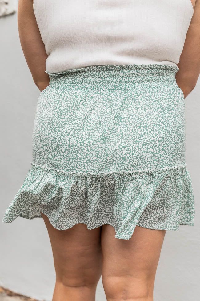 Graceful Movement Green Floral Mini Skirt FINAL SALE sold by Pink Lily product image thumbnail 15