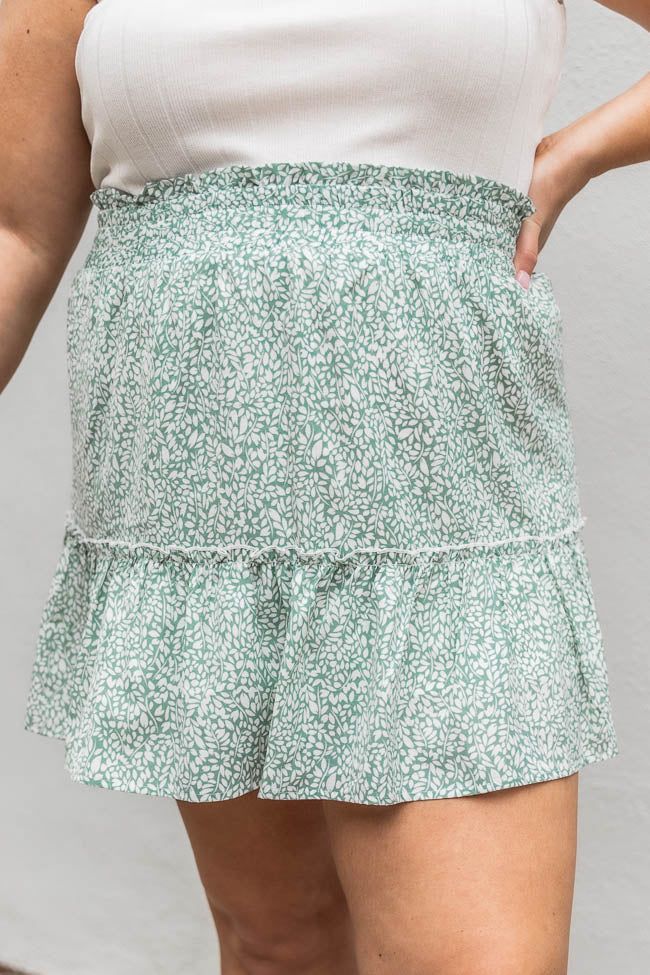 Graceful Movement Green Floral Mini Skirt FINAL SALE sold by Pink Lily product image thumbnail 13