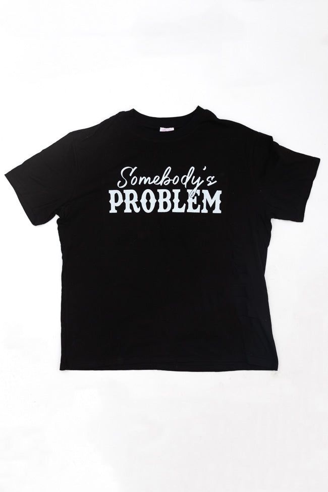 Somebody's Problem Oversized Black Graphic Tee sold by Pink Lily product image thumbnail 3
