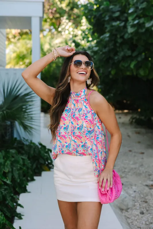 My Brightest Day in Whimsical Wonderland Halter Tank FINAL SALE sold by Pink Lily