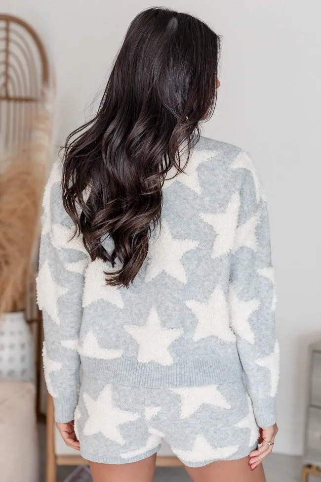 Everything She Ain't Grey Star Lounge Sweater FINAL SALE sold by Pink Lily product image thumbnail 5