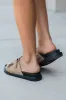 LeeAnn Taupe Double Buckle Western Sandal sold by Pink Lily