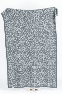 Make Me Believe Dark Grey Small Leopard Print Blanket sold by Pink Lily