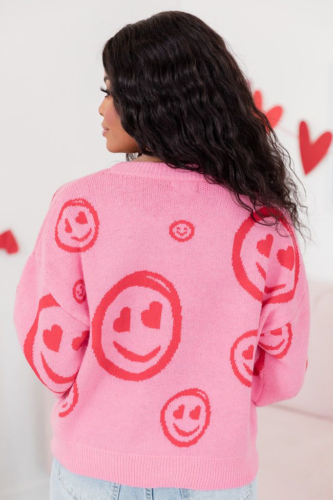 We're Meant To Be Pink Smiley Heart Sweater FINAL SALE sold by Pink Lily product image thumbnail 5